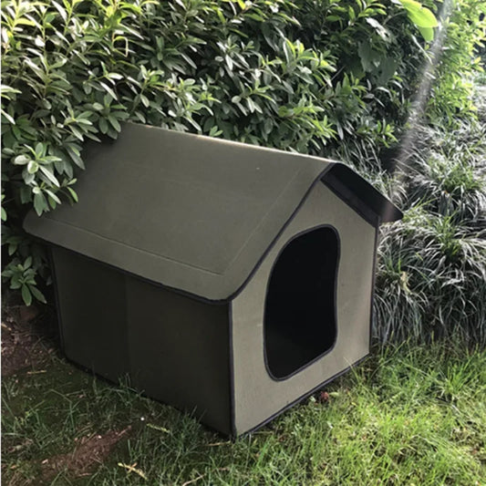 Waterproof Cat House: Removable, foldable bed for pets.