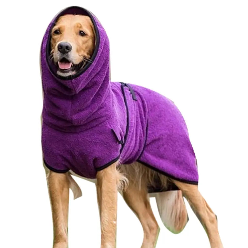 Winter Drying Coats: Warm fleece velvet bathrobe for pets.