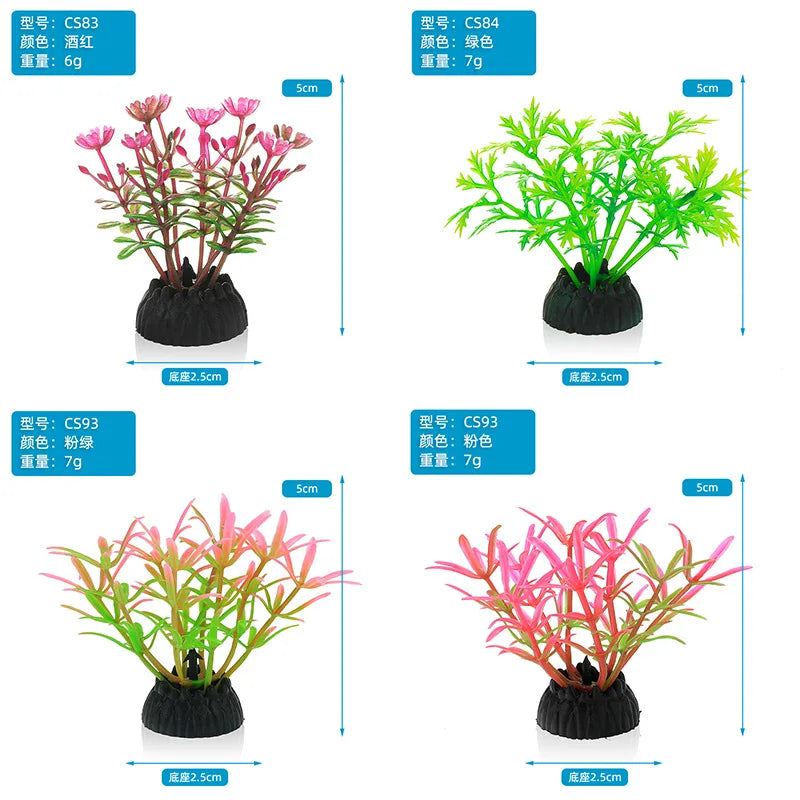 PVC Aquarium Decor: Artificial Leaves for Fish Tank Decoration.