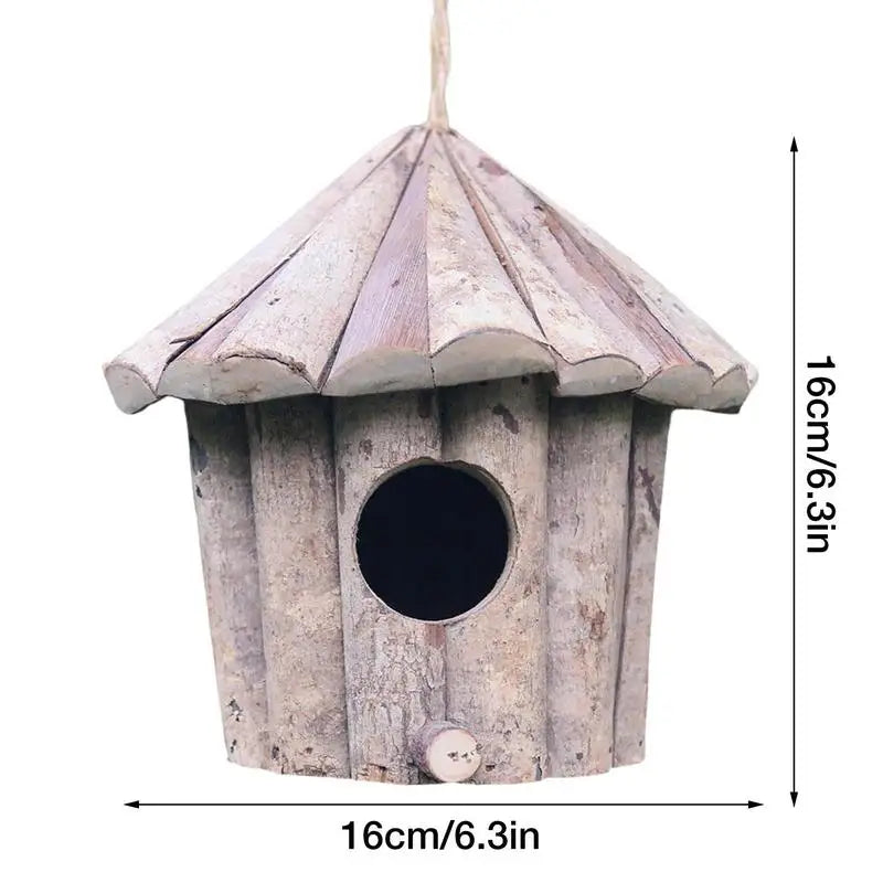 Wooden Bird Nest: Natural resting place for outdoor birds.