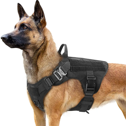 Military Tactical Harness: Adjustable, German Shepherd-Friendly, Back Support