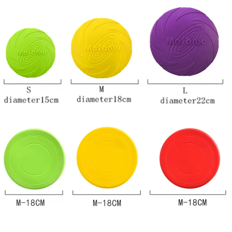 Flying Disc Dog Toy: Sturdy silicone, bite-resistant, repairable, outdoor entertainment.