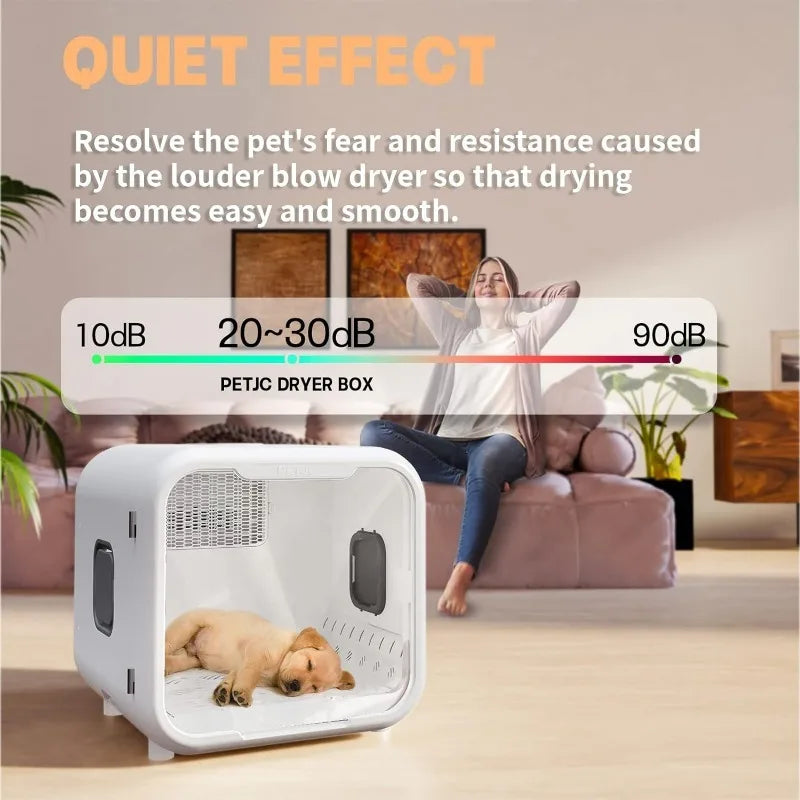 Ultra-Quiet Pet Dryer: Gentle Drying for Your Furry Friend!