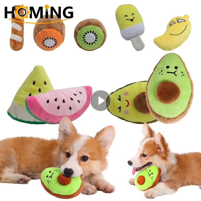 Dog Toys: Green Avocado, Funny Squeaky Toys