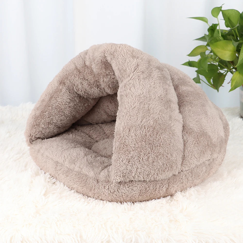 Large Dog Kennel: Plush bed, round, soft and comfortable.