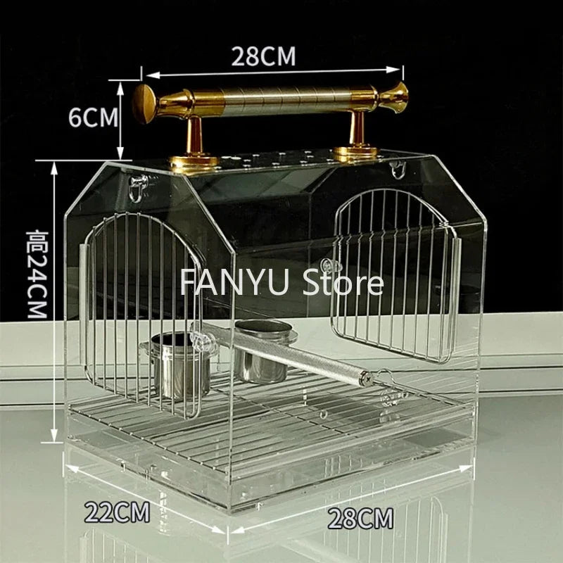 Small-Medium Parrot Cage: Bird-friendly habitat.