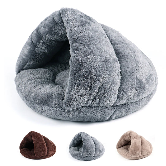 Large Dog Kennel: Plush bed, round, soft and comfortable.