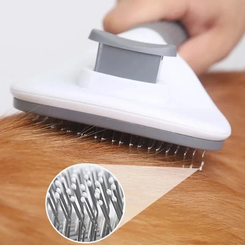 Self-Cleaning Pet Brush: Removes Hair, Grooming Tool, Dematting Comb