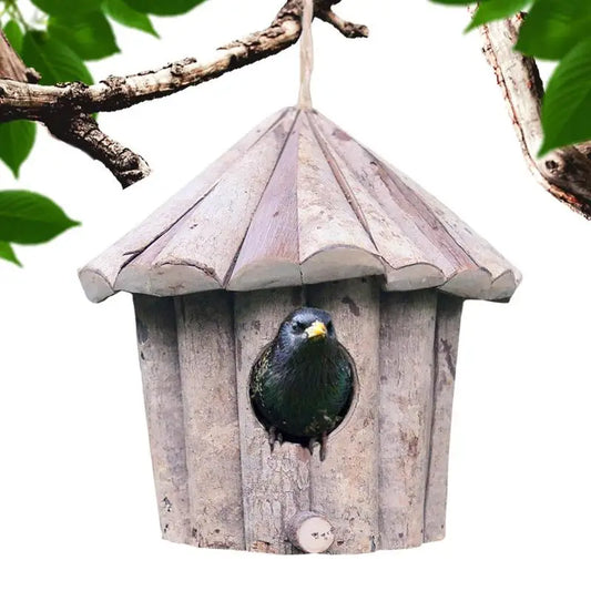 Wooden Bird Nest: Natural resting place for outdoor birds.