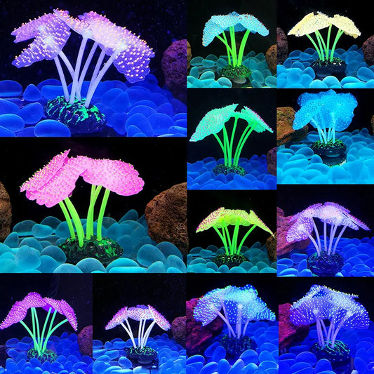 Luminous Anemone Aquarium Decor: Vibrant Underwater Ornament