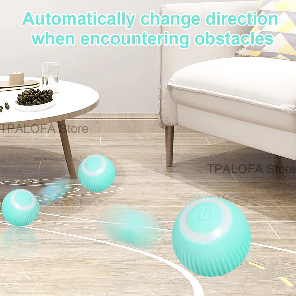 Electric cat ball toy: Autonomous rolling, indoor play for felines.