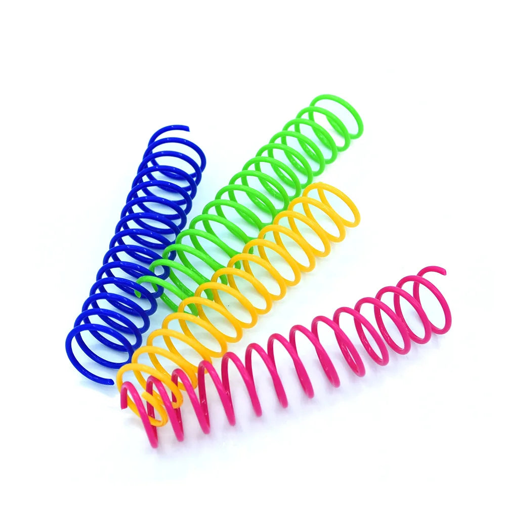 Colorful Plastic Spring Cat Toy: Interactive Pet Supplies