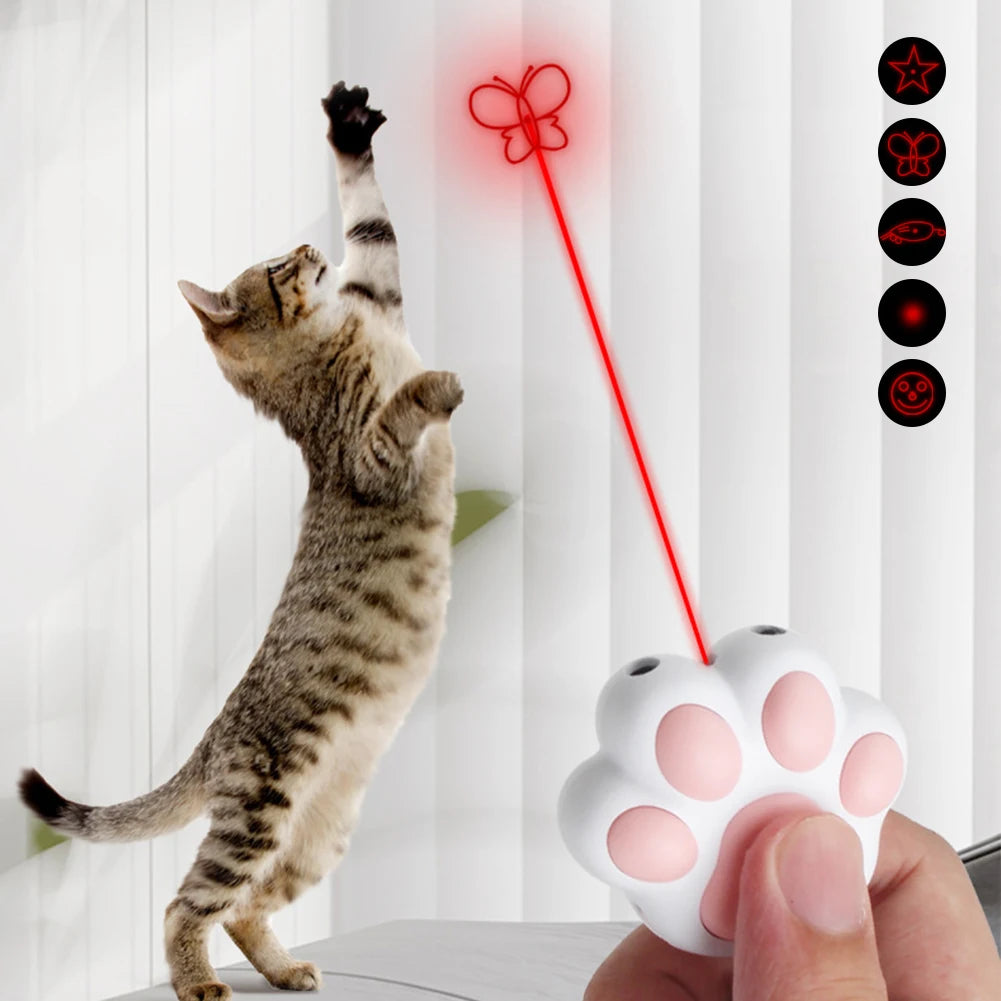 Electronic Pet Laser Pointer: USB charging, interactive indoor toy.