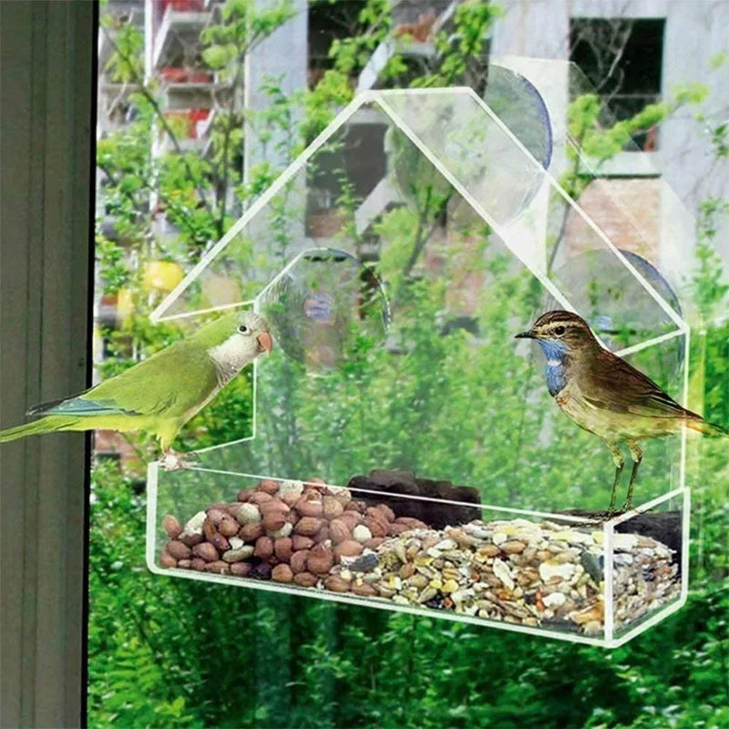 Wooden Bird Feeder House 