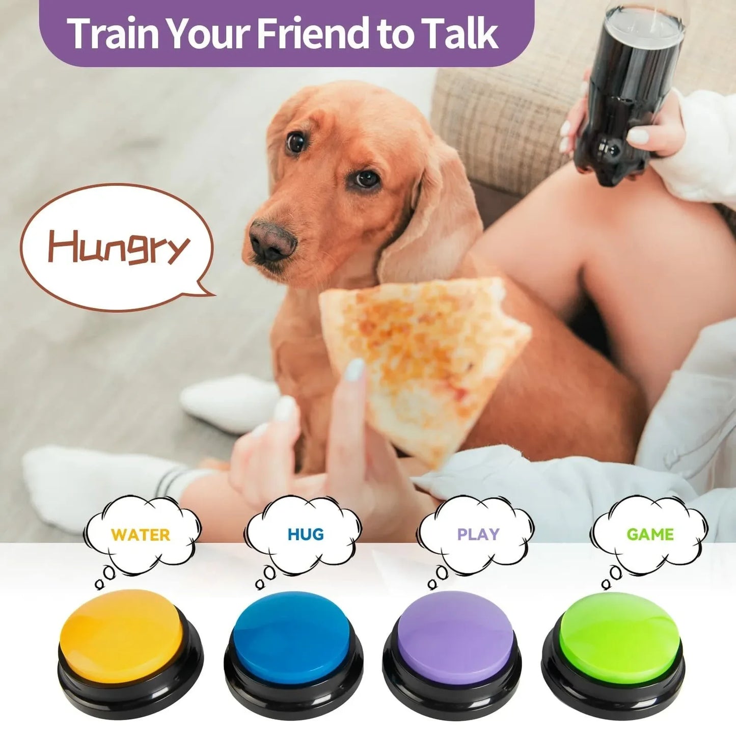 Pet Sound Button: Talking Toy, Recording Device, Training Aid