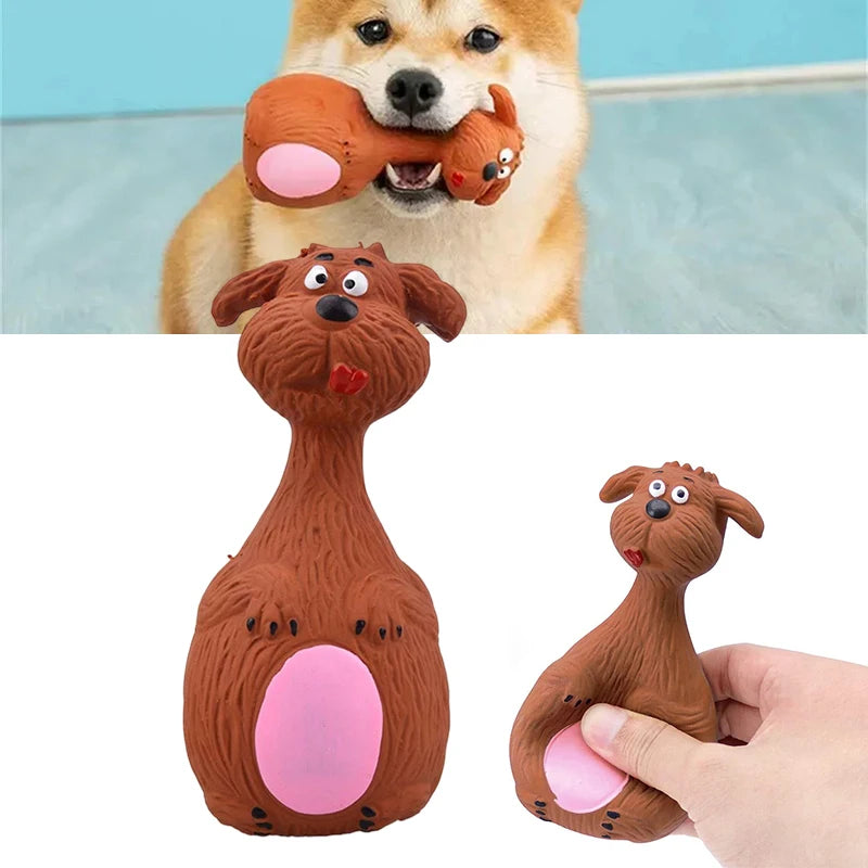 Latex Pet Toys: Squeaky, chewable, for small-large dogs.