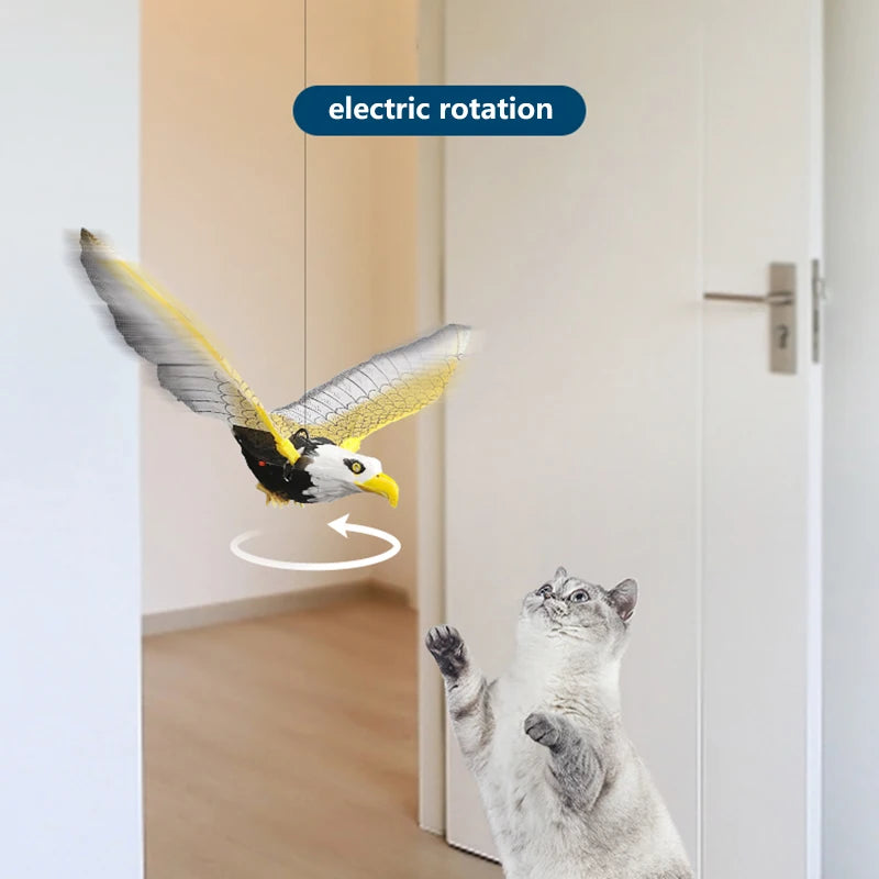 Self-hanging bird toy: Interactive playtime for curious cats.