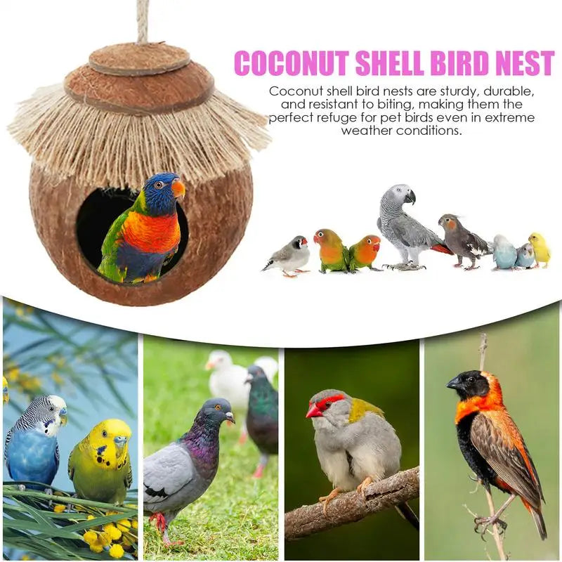 Parakeet Nest: Cute Birds Habitat, Small Animals House Decor