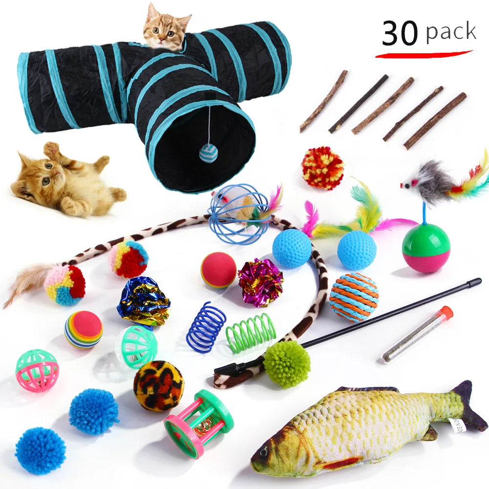 Mouse Toys: Foldable tunnel, funny tent, simulation fish, interactive accessories.