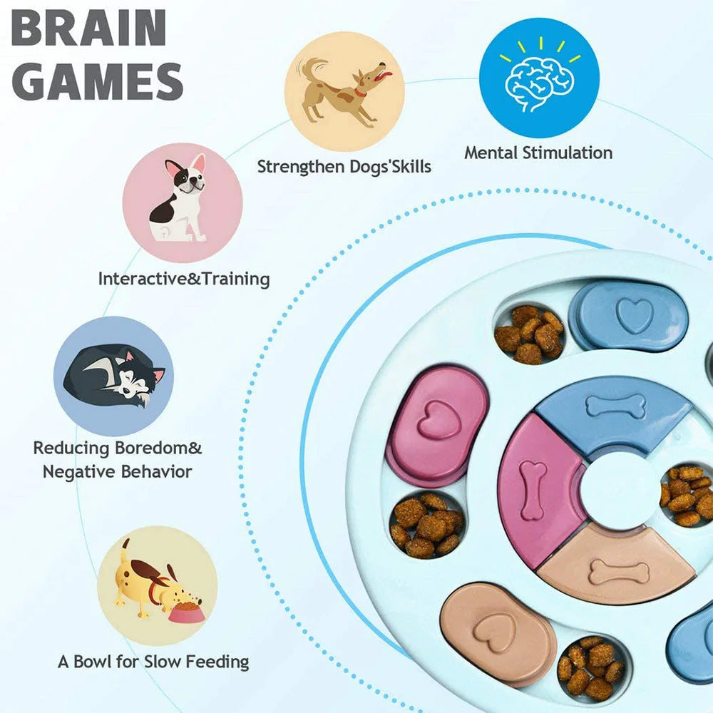 Puzzle Feeder Toys: Interactive, increase IQ, slow eating, for pets.