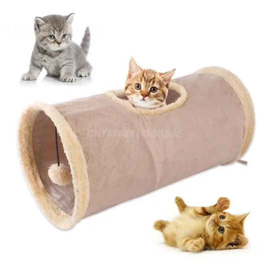 Indoor Pet Tunnel: Suede fabric, play chase, hiding, training.