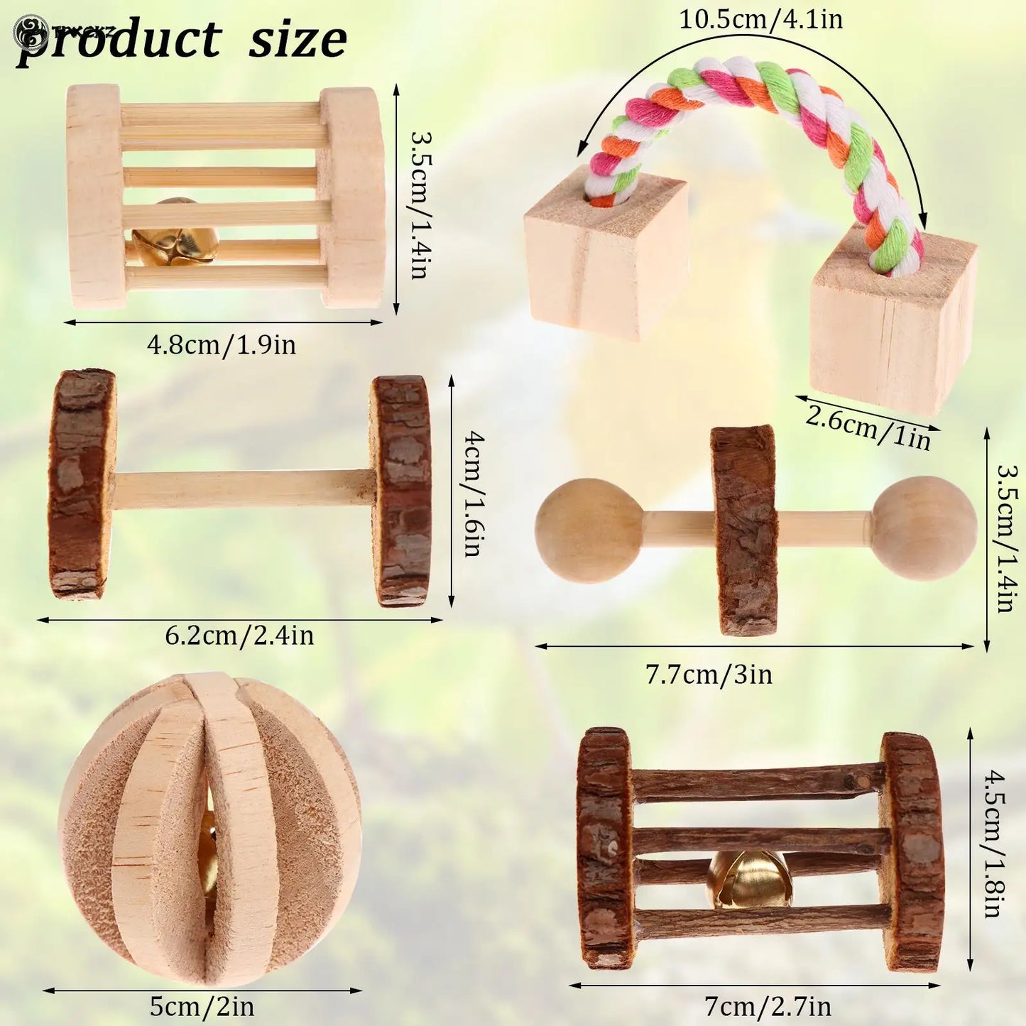 Wooden Toy: Classic, eco-friendly pet plaything.