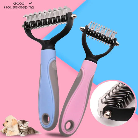 Fur Knot Cutter Grooming Tool: Double-Sided Hair Removal Comb