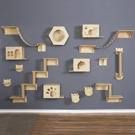 Solid Wood Cat Climbing Frame: Sturdy and Fun for Your Cat!