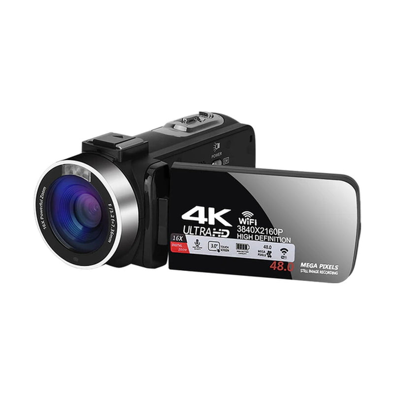 Professional 4K Camcorder Kit: Fill Light, Wifi, 16X Zoom for Vlogging